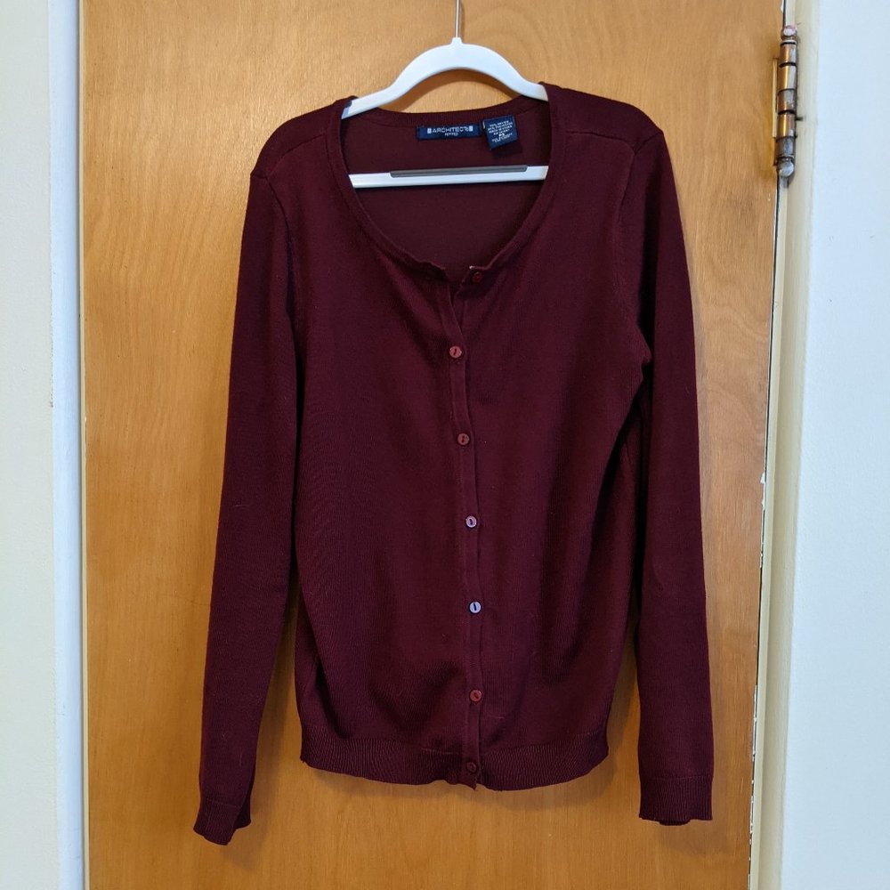 Women's Maroon Cardigan